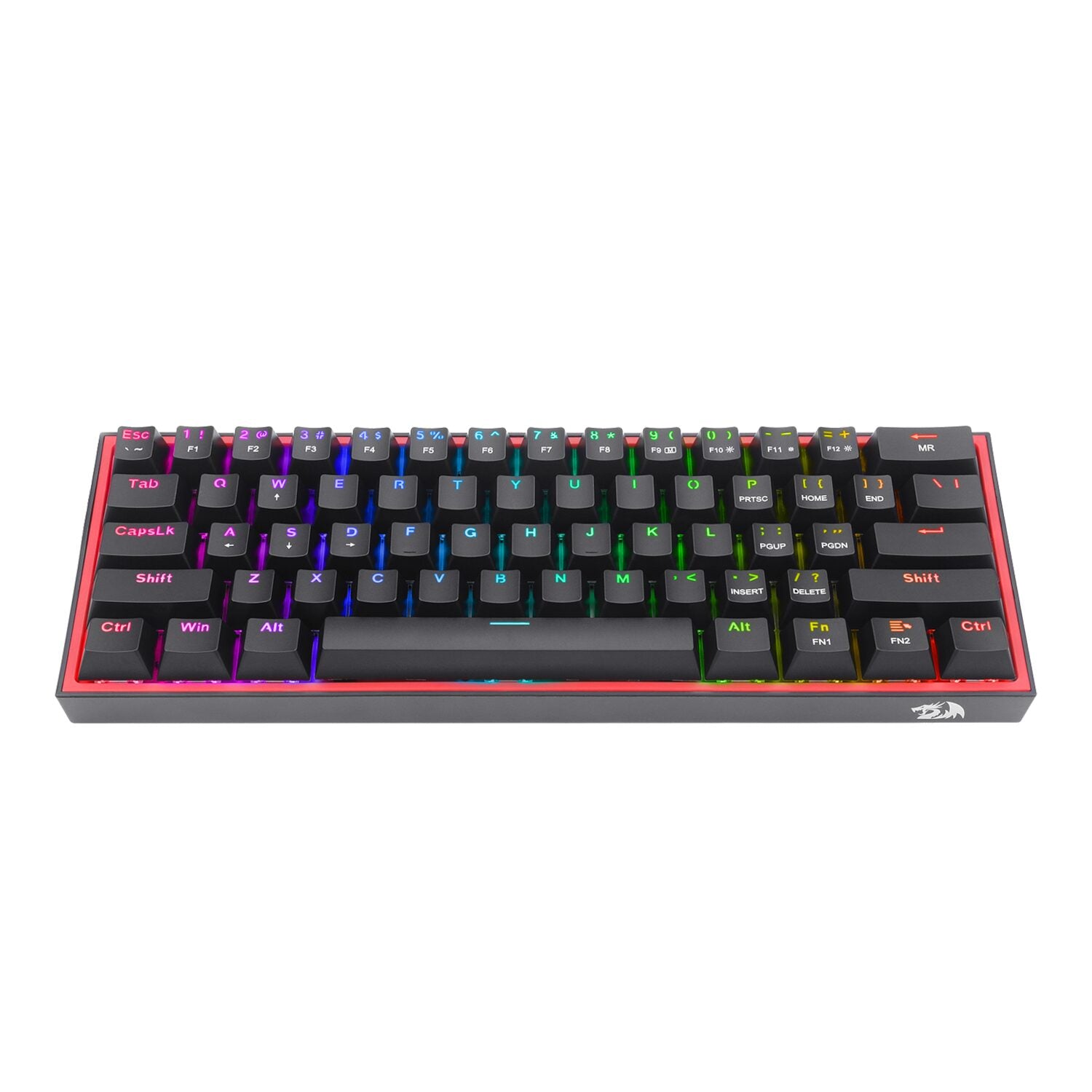 Redragon K616 FIZZ Pro 61-Key RGB Mechanical Gaming Keyboard – Black (60%, RGB, Wireless/Wired, Hot-Swappable)