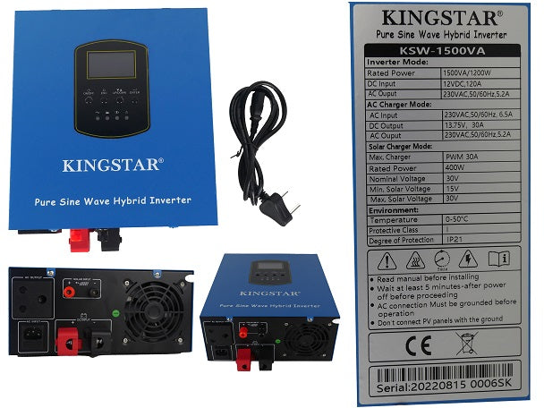 Solarix Kingstar 1500VA Pure Sine Wave 12V - Renewable Power Solutions