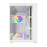 FSP M341 ATX Dual Chamber Mid Tower Gaming Chassis - White