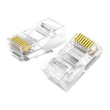 UGREEN Cat6 RJ45 Modular Plugs - Transparent with Gold Contacts (10 Pieces)