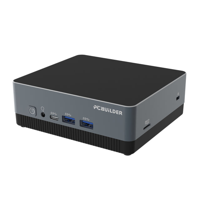 PCBuilder CUBE-N100 Mini PC Barebone | Intel N100 4-Core CPU | No RAM/Storage | Intel UHD Graphics | VESA Mount