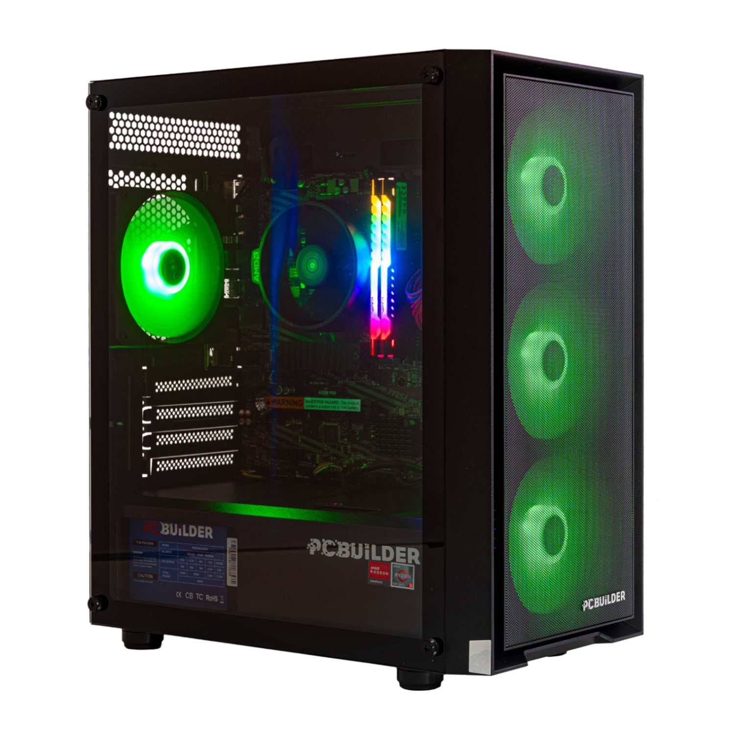 PCBuilder Ryzen 5 5600GT DEFENDER Gaming PC | 16GB DDR4 RAM | 480GB NVMe SSD | AMD Radeon Graphics | Win 11