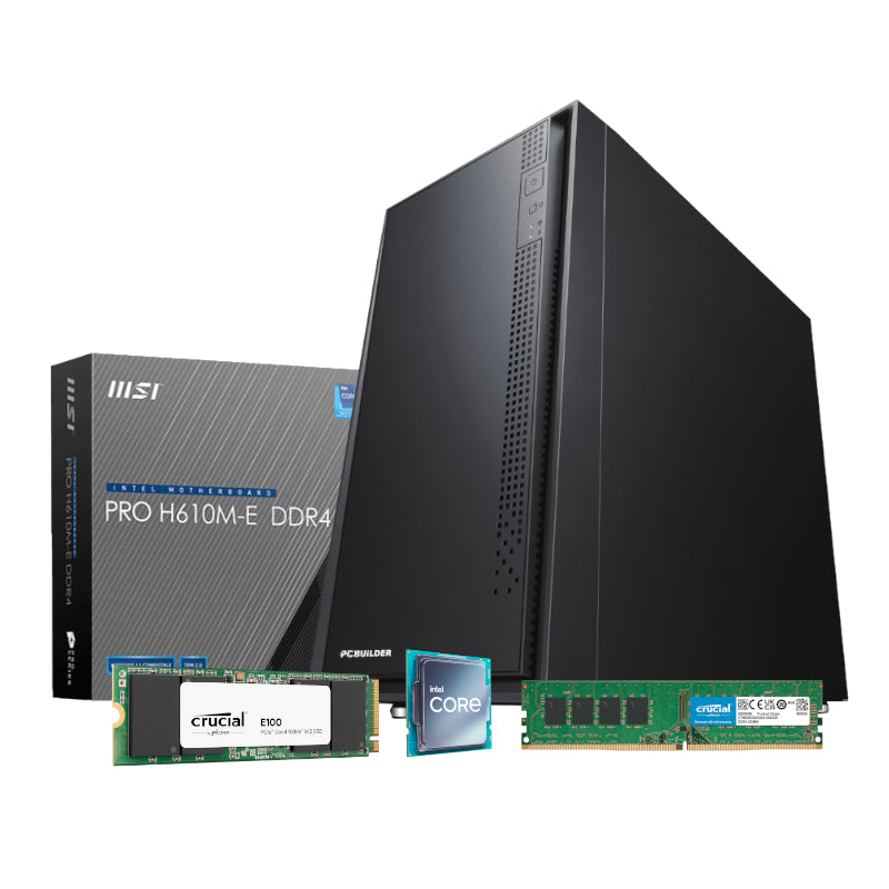 PCBuilder Intel i5-12400 HOME Master Desktop PC | 16GB DDR4 | 480GB NVMe SSD | Intel Graphics | Windows 11