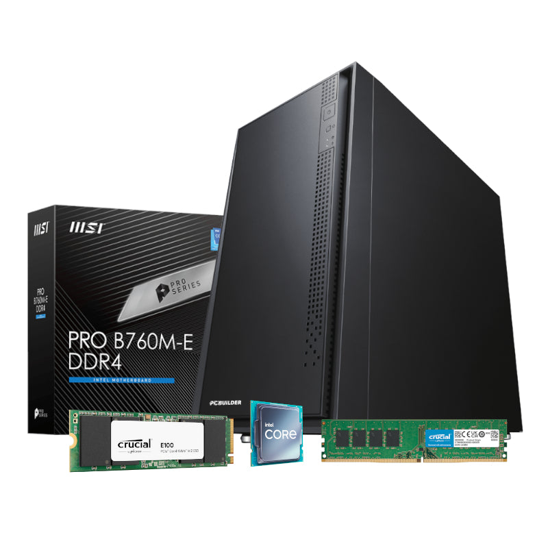 PCBuilder Intel i7-12700 HOME MASTER Desktop PC | 16GB DDR4 | 480GB NVMe SSD | Intel Graphics | Windows 11