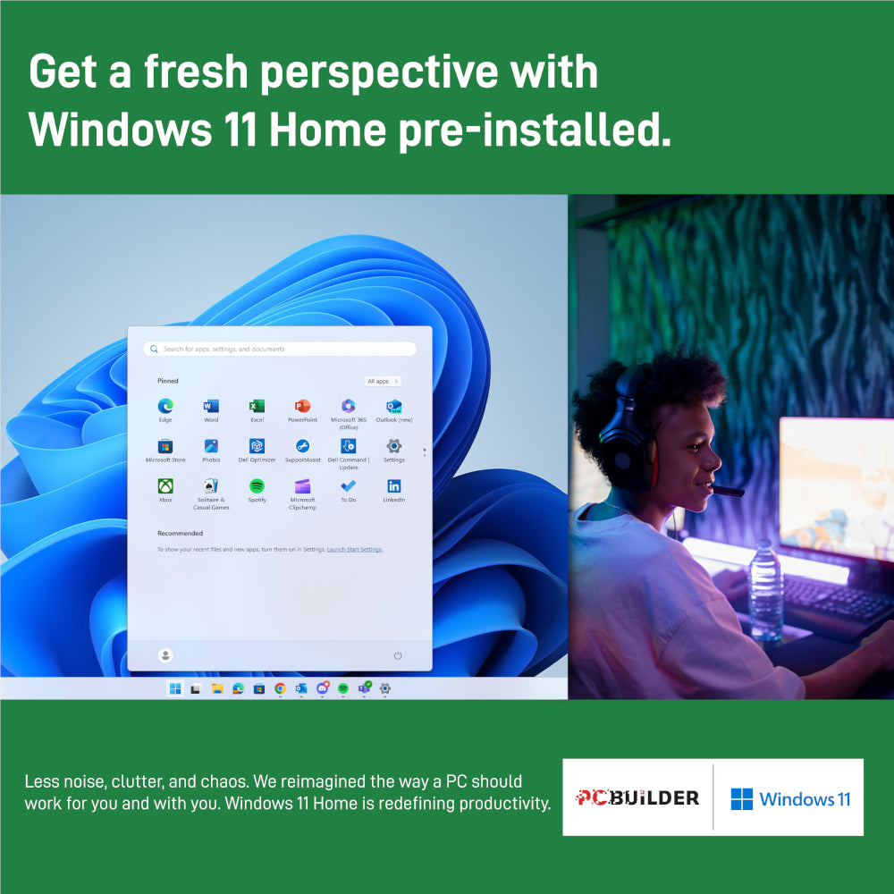 PCBuilder AMD Ryzen 7 5700G Home Master Desktop PC | 16GB RAM | 480GB NVMe SSD | Radeon Graphics | Win 11