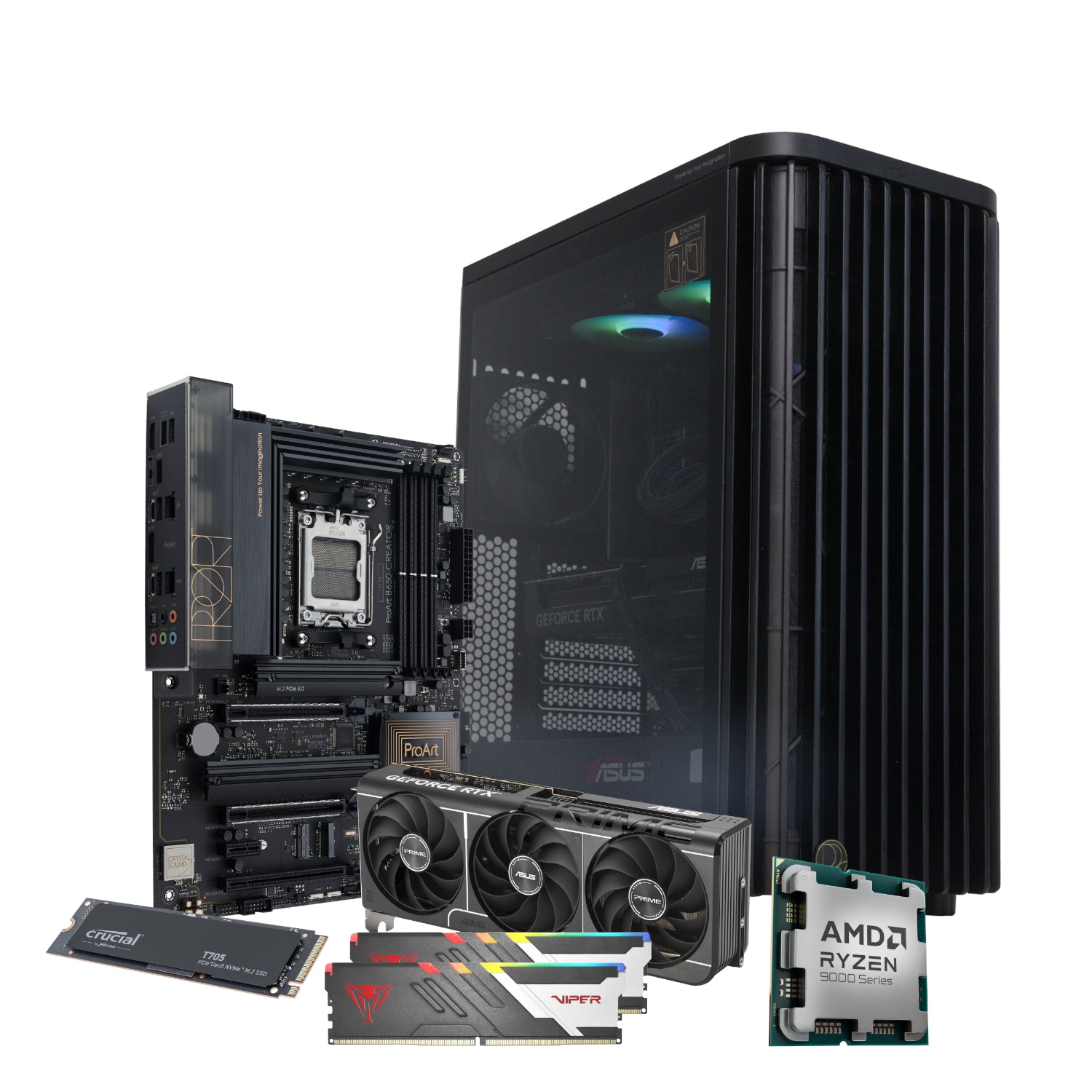 PCBuilder Ryzen 7 9700X MONET Creator PC | 32GB DDR5 RAM | 1TB NVMe SSD | RTX 5060 Ti 16GB | Windows 11