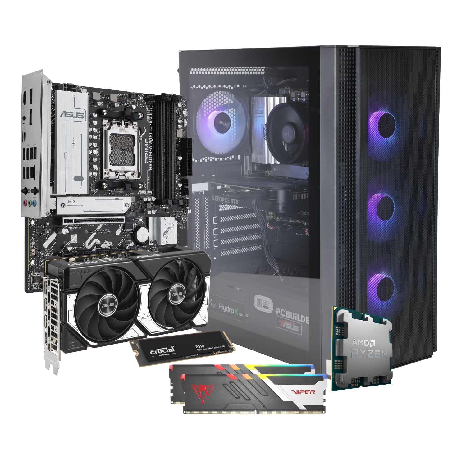 PCBuilder Ryzen 5 8400F OBLIVION Gaming PC | 32GB DDR5 | RTX 5060 8GB | 1TB NVMe SSD | Windows 11