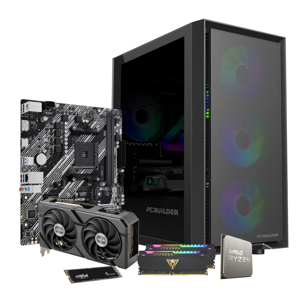 PCBuilder Ryzen 5 5600X PATHFINDER Gaming PC | 16GB DDR4 | 1TB NVMe SSD | RX7600 8GB | Windows 11