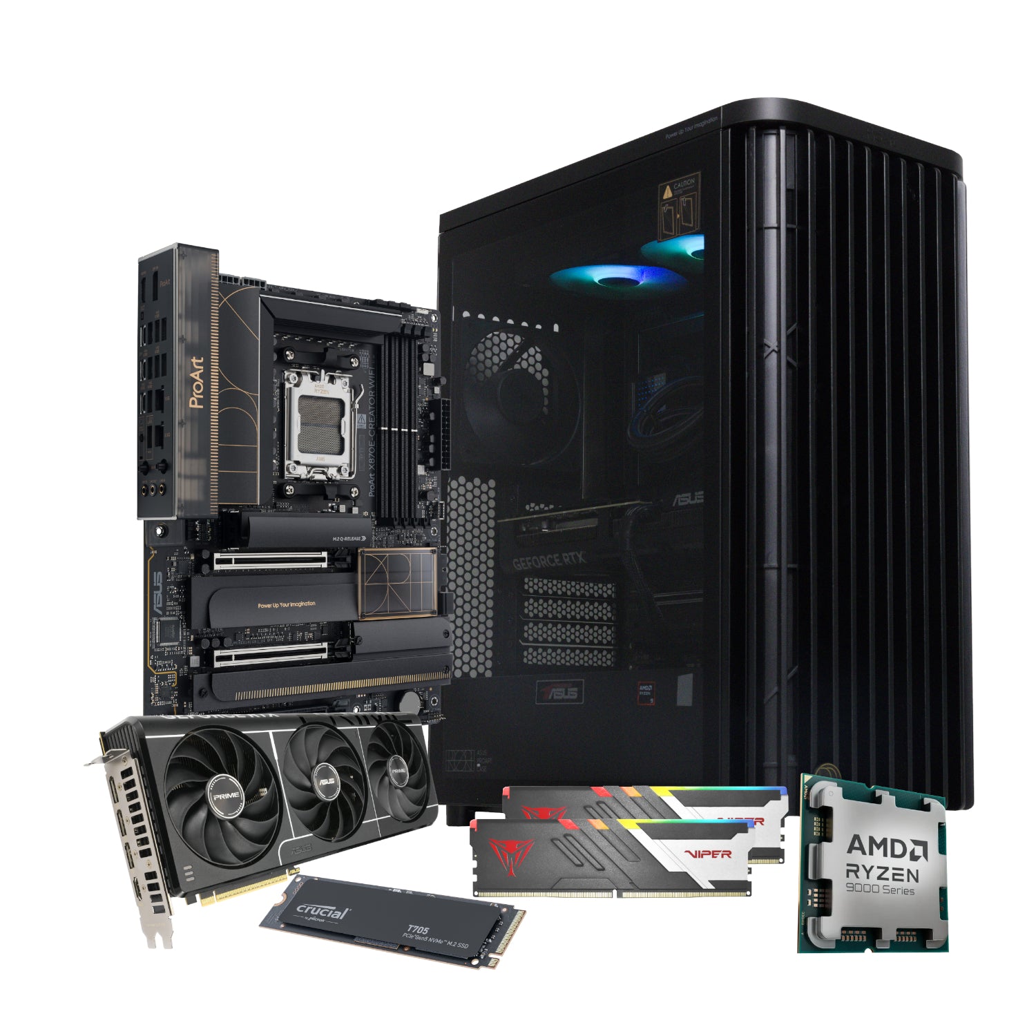 PCBuilder Ryzen 9 9950X REMBRANDT Creator PC | 64GB DDR5 RAM | 2TB NVMe SSD | RTX 5080 16GB | Windows 11