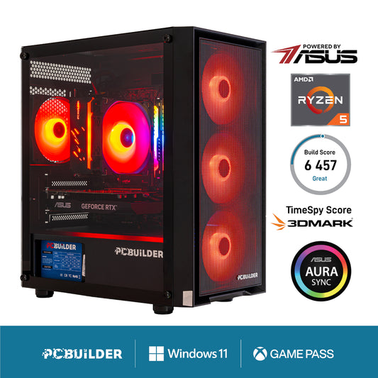 PCBuilder Ryzen 5 5600X SENTINEL Gaming PC | 16GB DDR4 | 1TB NVMe SSD | RTX 3050 6GB | Windows 11