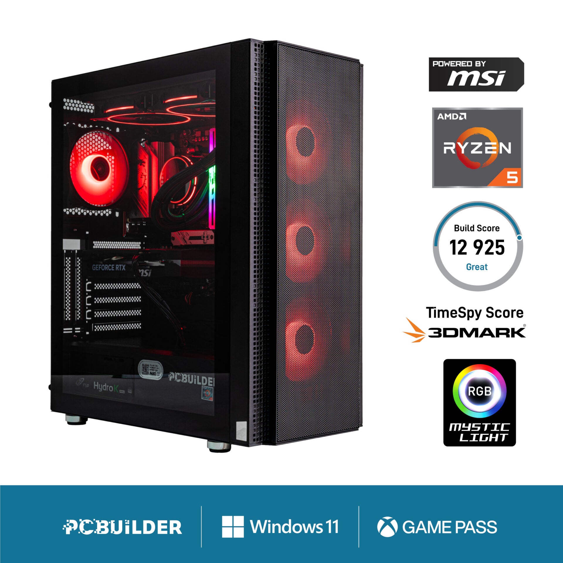 PCBuilder Ryzen 5 7600 Gaming PC | 32GB DDR5 | RTX 5060 8GB | 1TB NVMe SSD | Windows 11