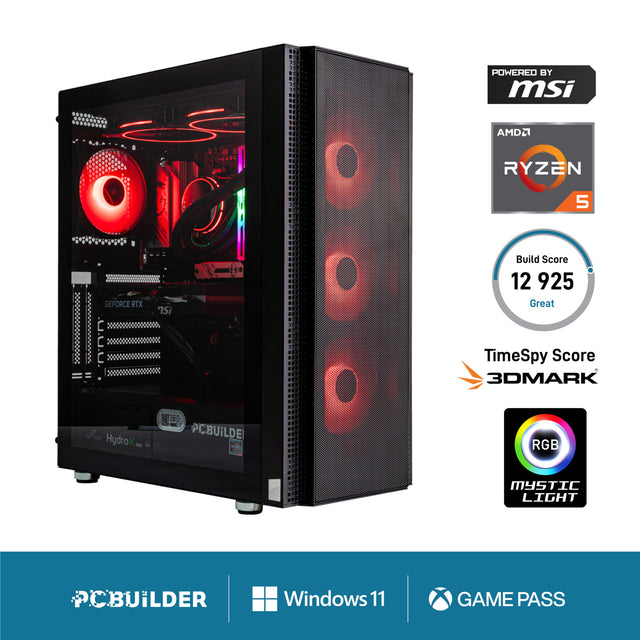 PCBuilder Ryzen 5 7600 Gaming PC | 32GB DDR5 | RTX 5060 8GB | 1TB NVMe SSD | Windows 11