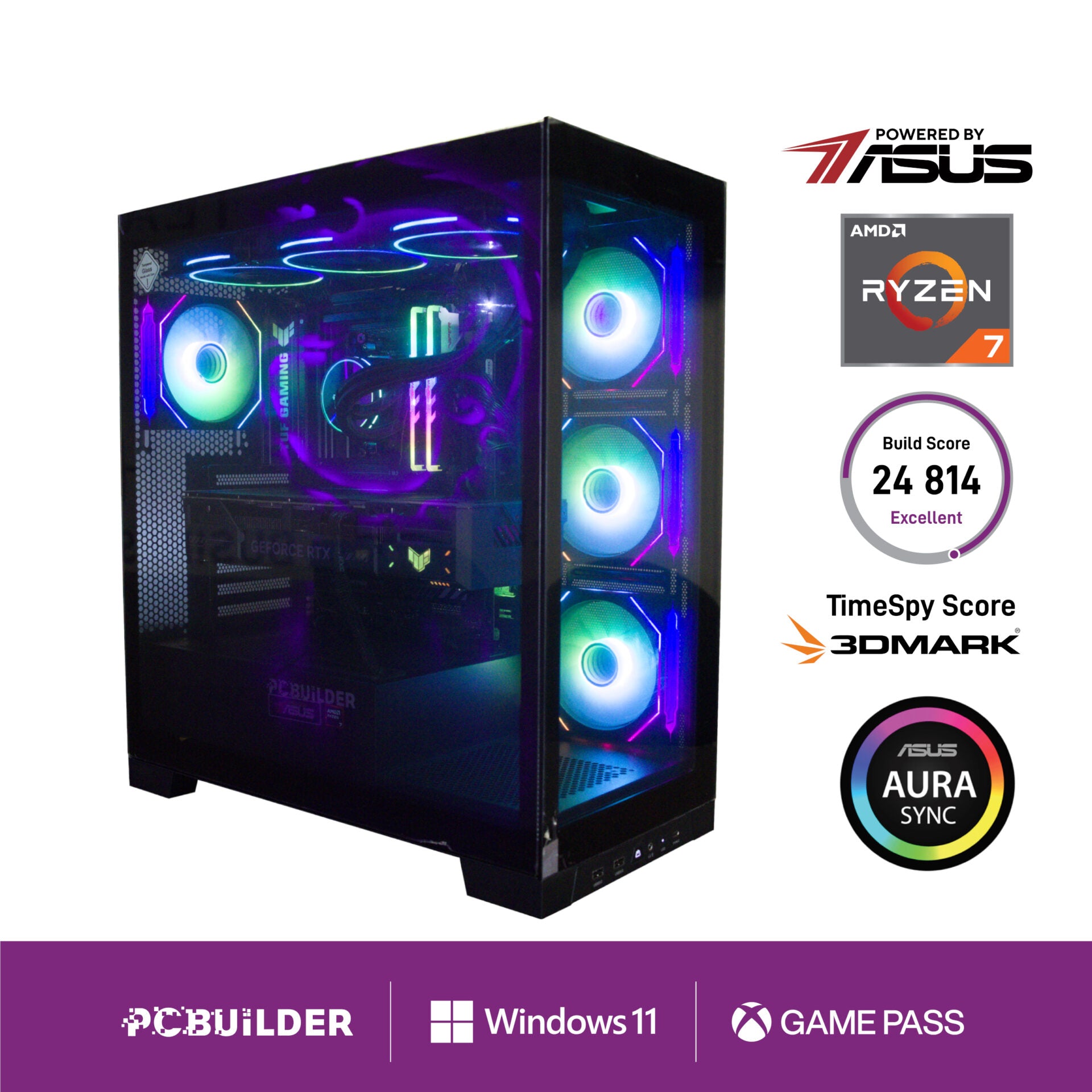 PCBuilder Ryzen 7 9700X VALOUR Gaming PC | 32GB DDR5 | RTX 5070 Ti 16GB | 1TB NVMe SSD | Win 11