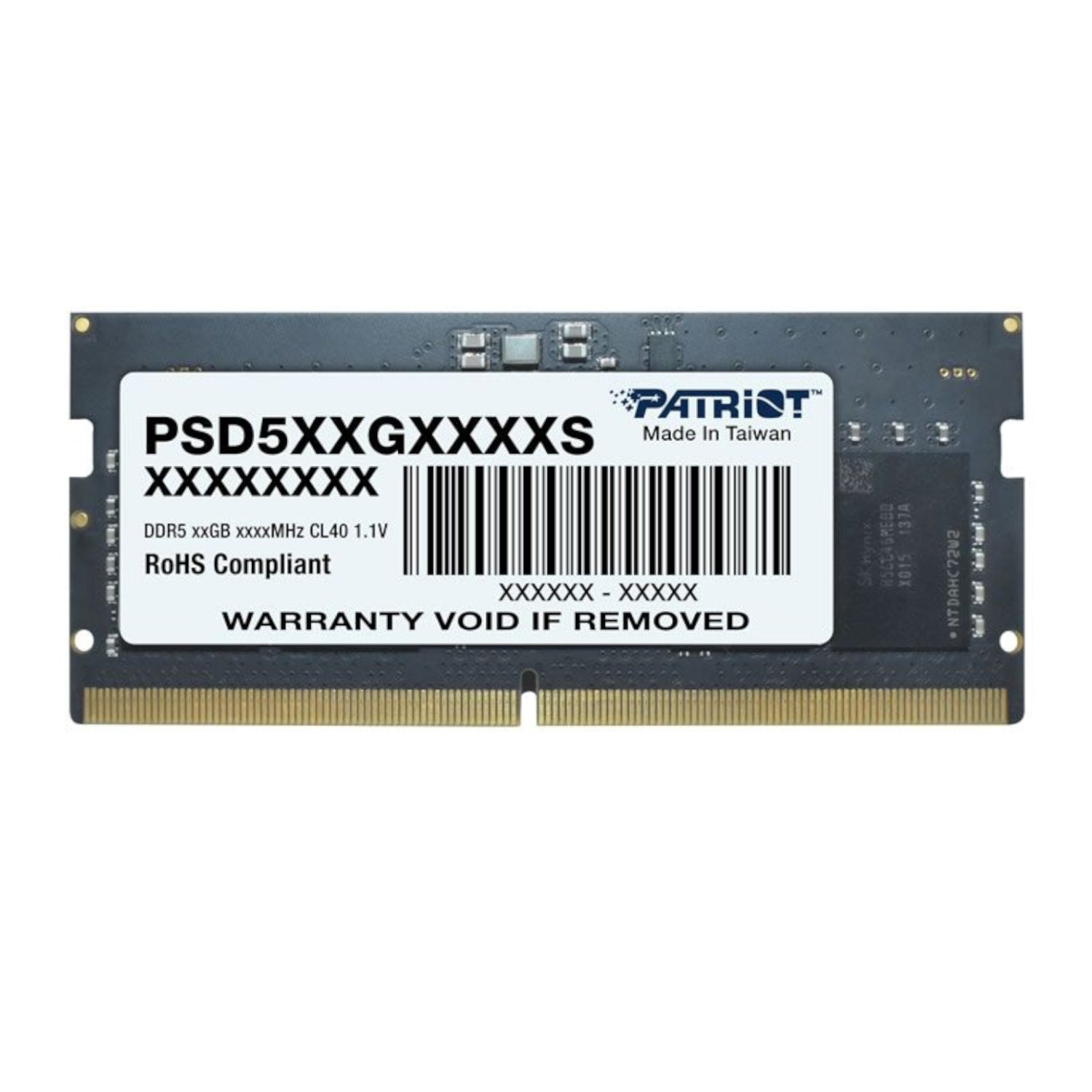 Patriot Signature Line DDR5 16GB 4800MHz Single Rank SODIMM Notebook Memory