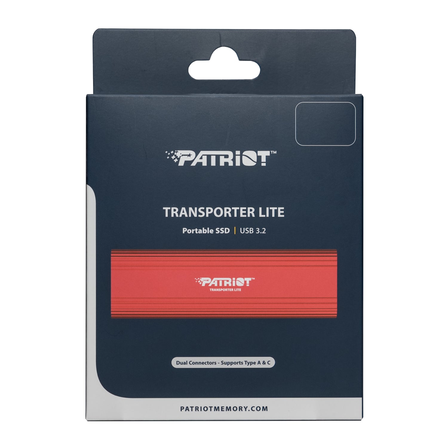 Patriot Transporter Lite 1TB USB3.2 Type-C External Portable SSD - Red
