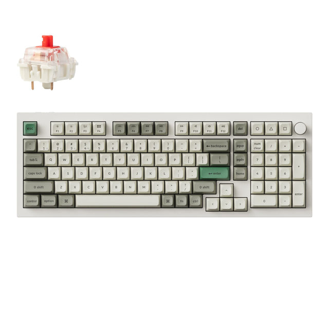 Keychron Q5M-P1 QMK/VIA Wireless Custom Keyboard - Shell White