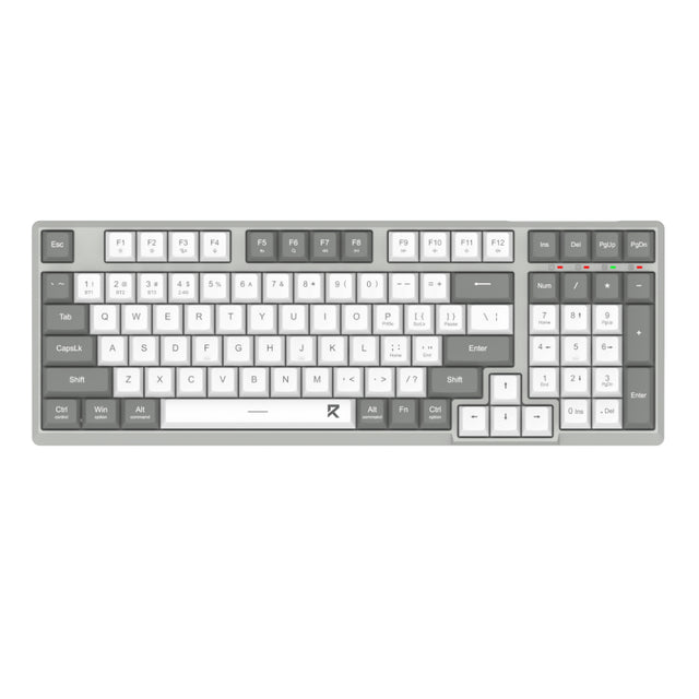 Redragon BK-7111 Scissor-Key Wireless Keyboard (2.4GHz + Bluetooth) - Black/White