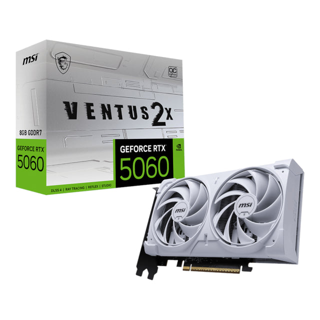 MSI GeForce RTX 5060 VENTUS 2X OC 8GB Graphics Card - White