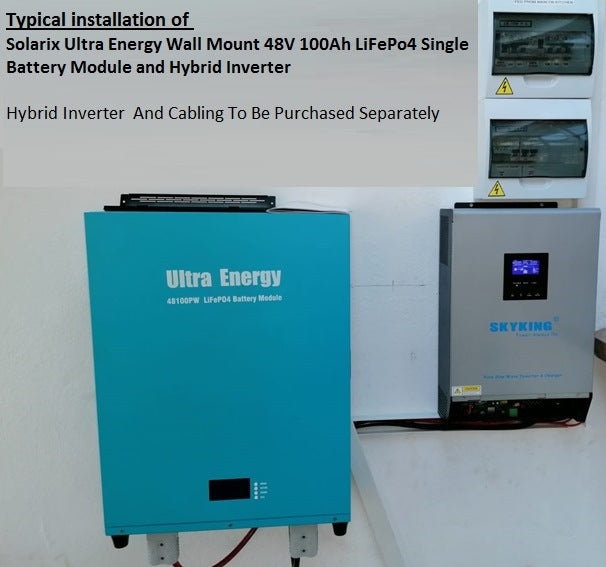 Solarix Ultra Energy Wall Mount 48V 100Ah LiFePo4 - Renewable Power Solutions