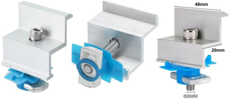 Solarix End Clamp 40mm ELL Solar Panel Mounting - Renewable Power Solutions