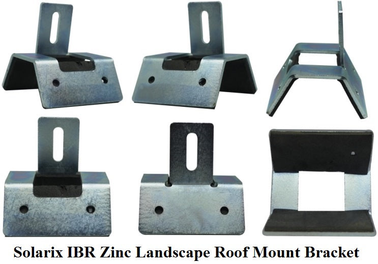 Solarix IBR Zinc Landscape Roof Mount Bracket - Renewable Power Solutions
