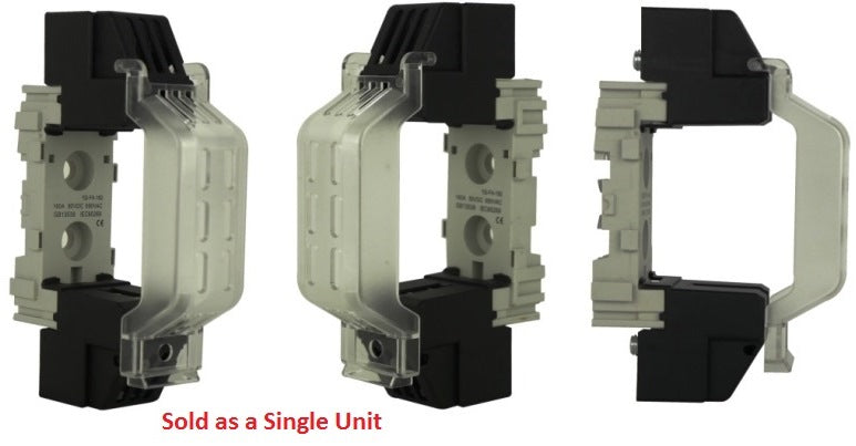 Solarix NT00 Rail Mount 1 Pole 160A DC Fuse - Renewable Power Solutions