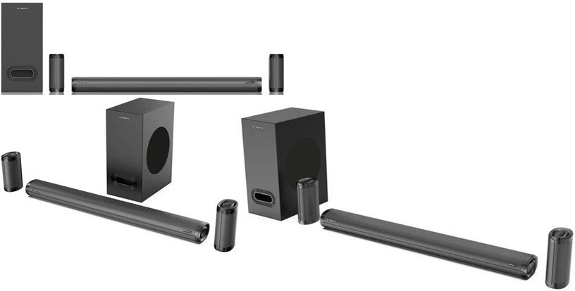 Skyworth 5.1CH Home Cinema Soundbar System with wireless surround speakers.