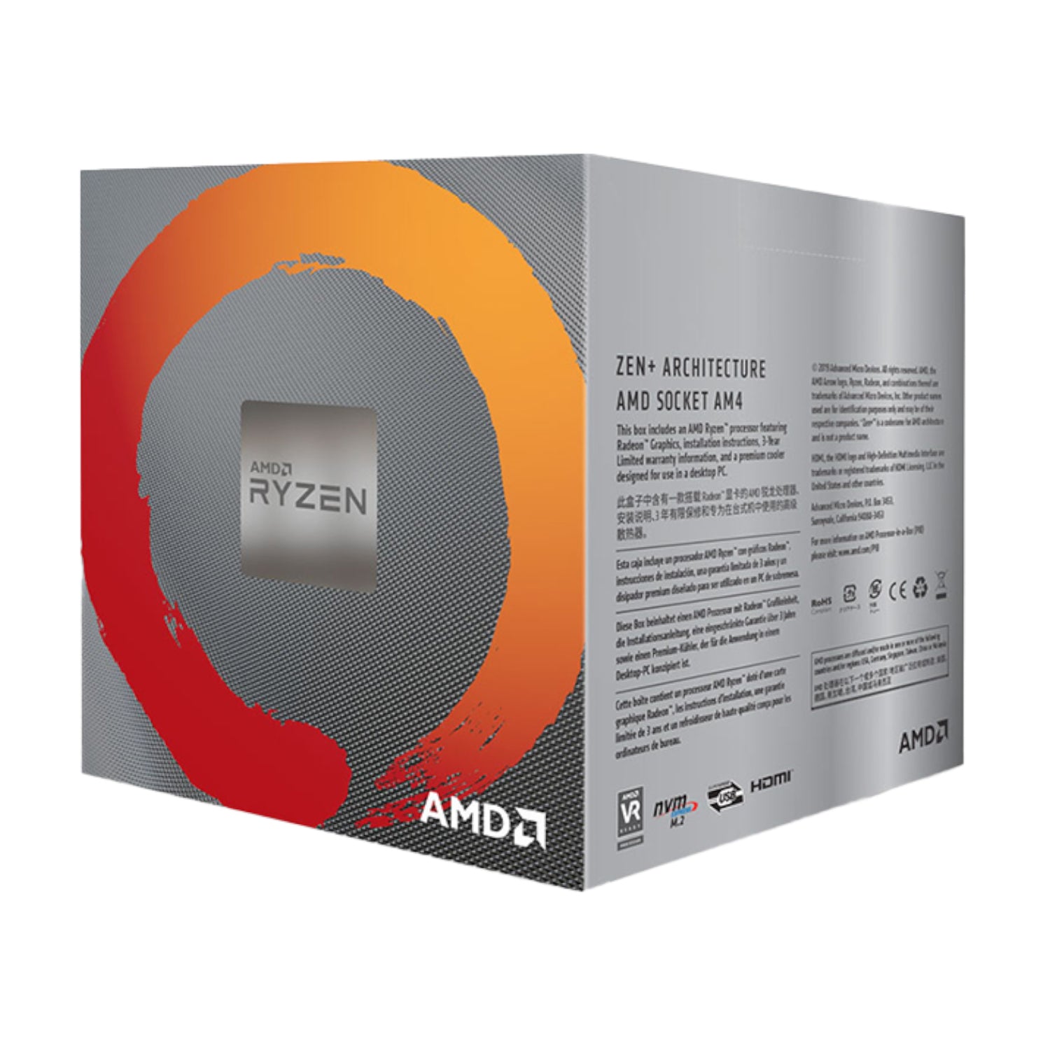 AMD Ryzen 5 3400G 4-Core 3.7GHz AM4 CPU