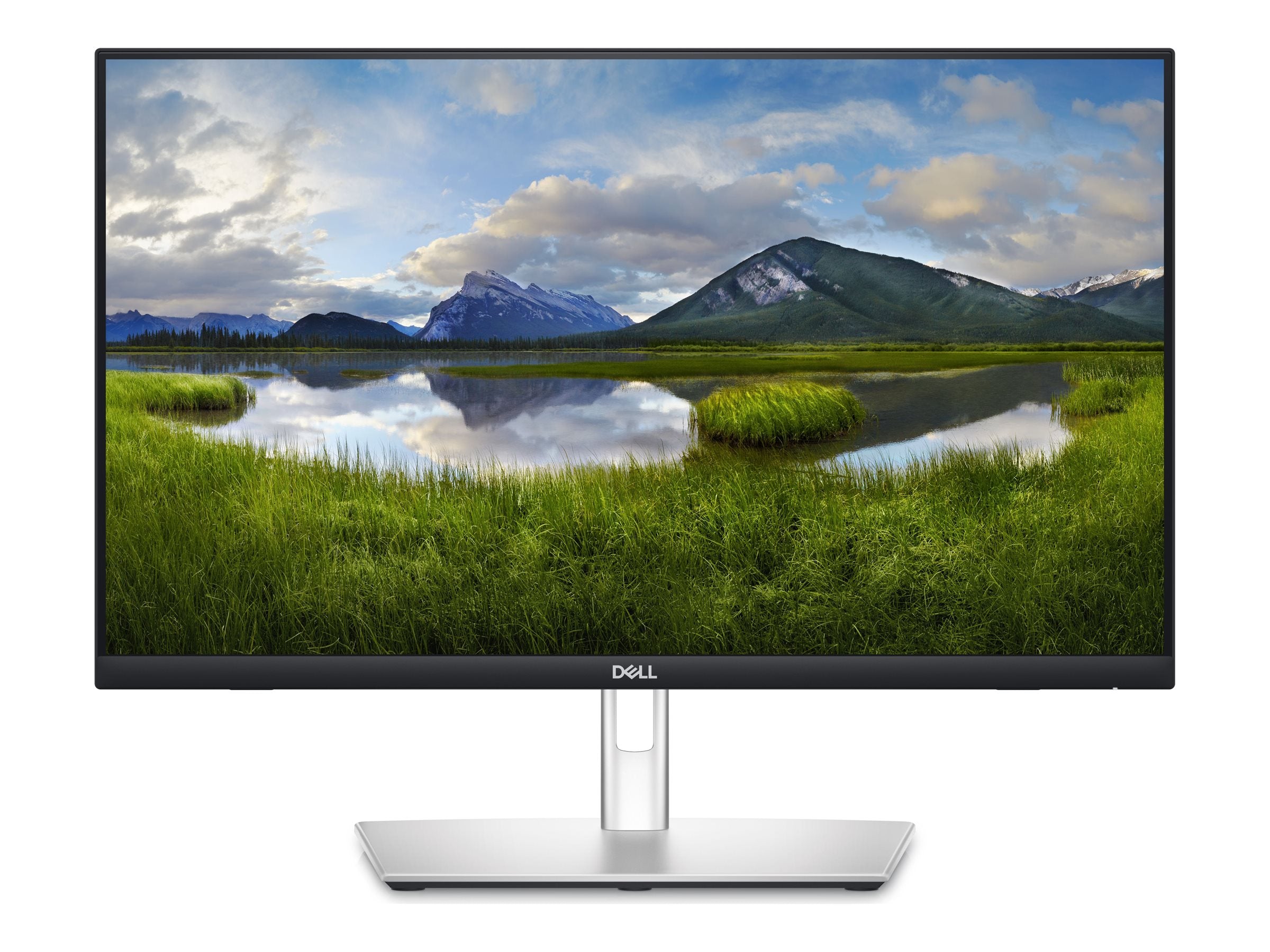 Dell P2424HT 23.8" FHD IPS touchscreen monitor with USB-C hub and adjustable stand.