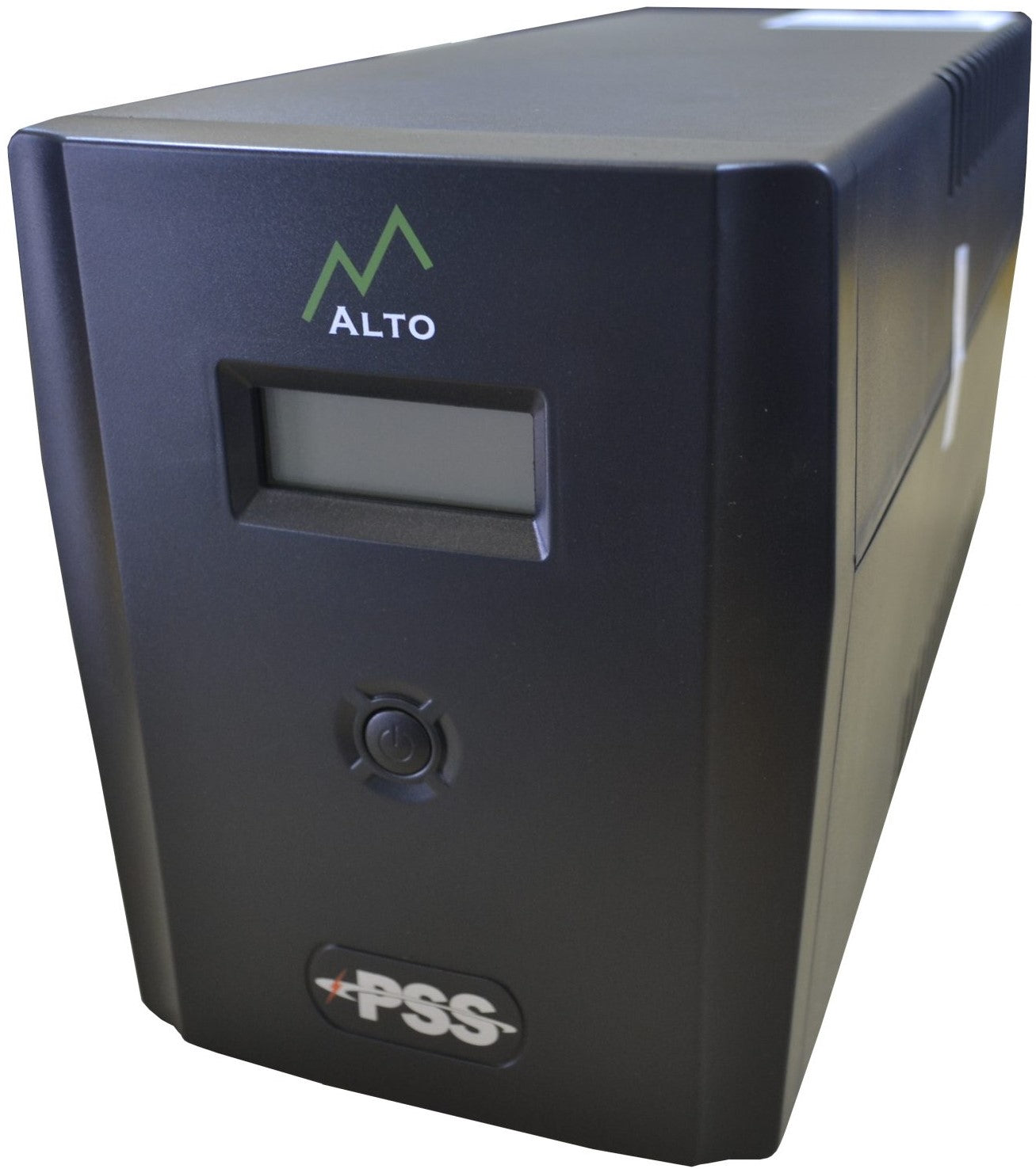 AP Series 2400VA UPS black tower uninterruptible power supply with LCD display and power button