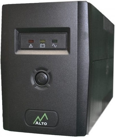 Alto Power Series 1200VA Line Interactive UPS with built-in AVR and USB port, black tower design.