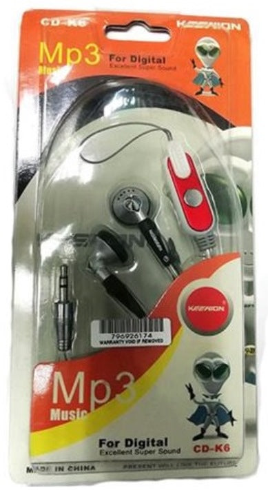 Geeko Silver and Black In-Ear Earphones with volume control and 3.5mm connector.