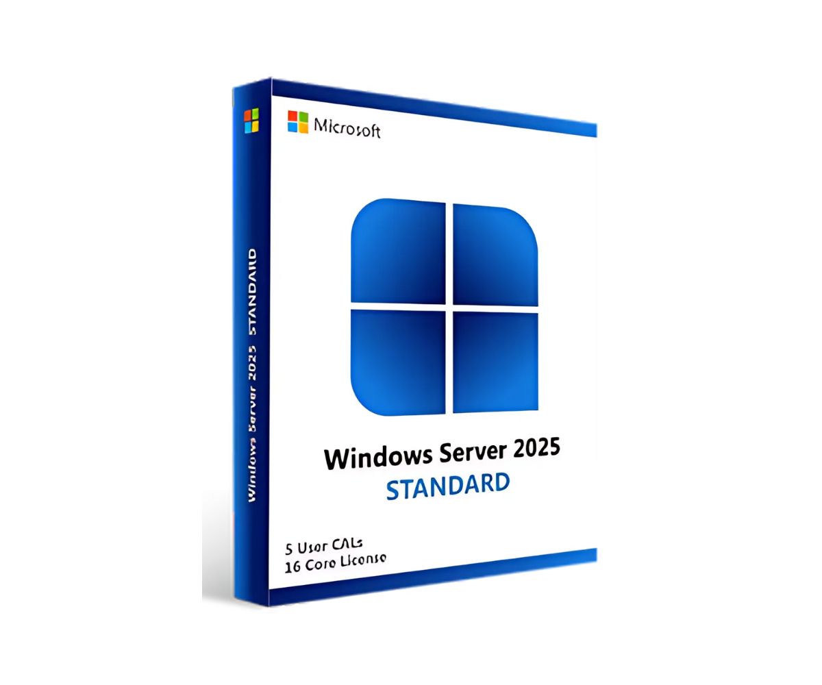 Windows Server 2025 Standard No Media WS2022 Std Downgrade w/DVD Media Multi Lang Customer Kit