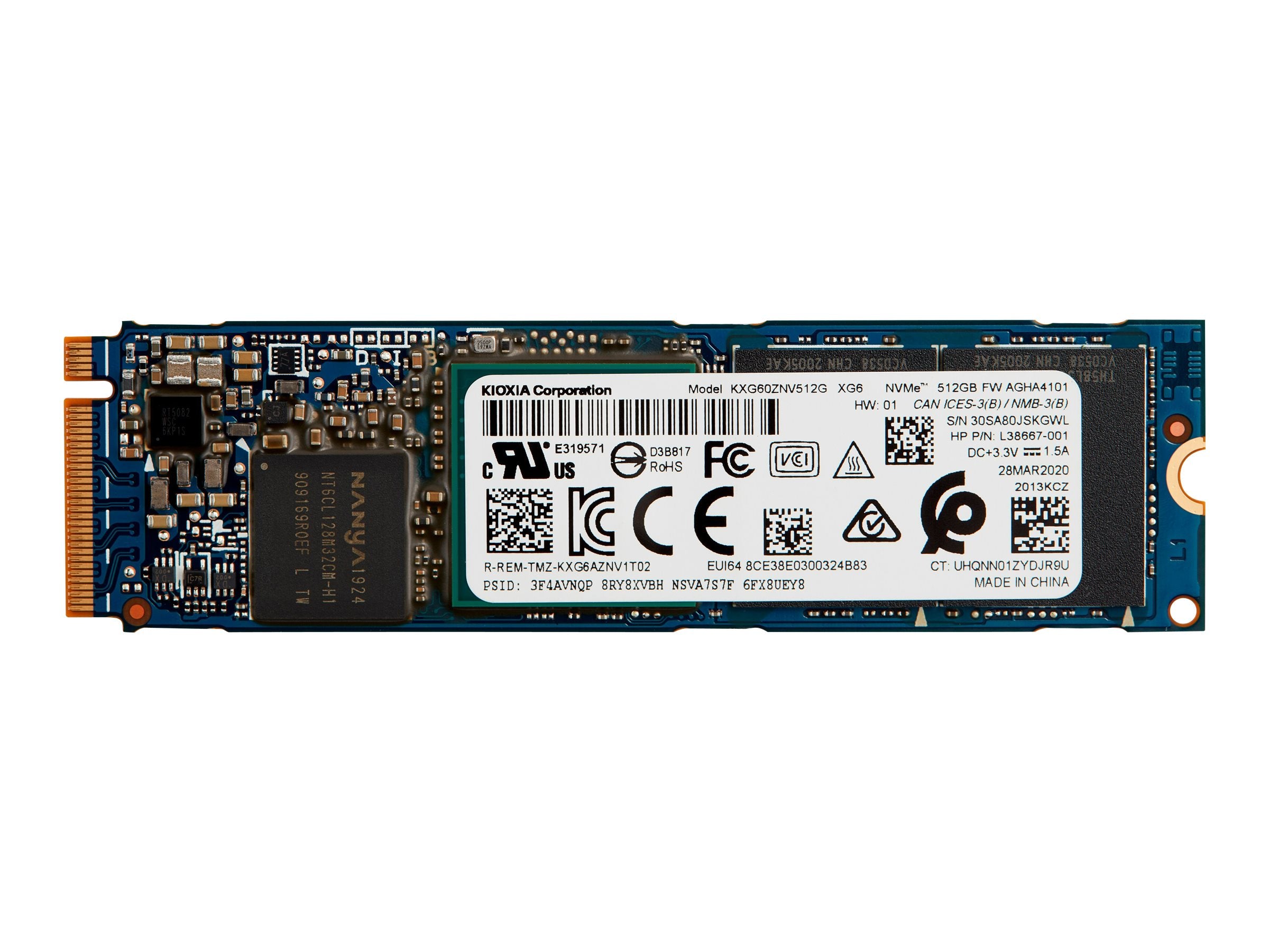 HP Accessories 512GB PCI e 3x4 NVMe M2 SSD