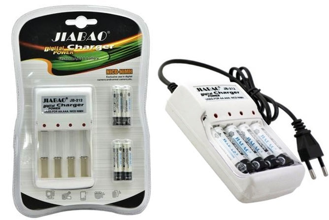 Jiabao JB212 Battery Charger with 4 Pieces 350mAh - Renewable Power Solutions