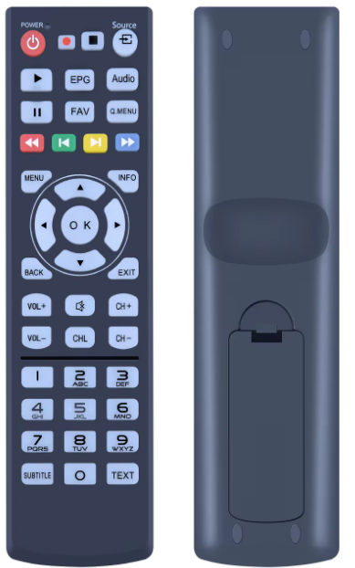 POLAR JX8030A TV remote control with easy-to-use buttons for seamless multimedia navigation